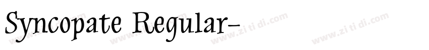 Syncopate Regular字体转换